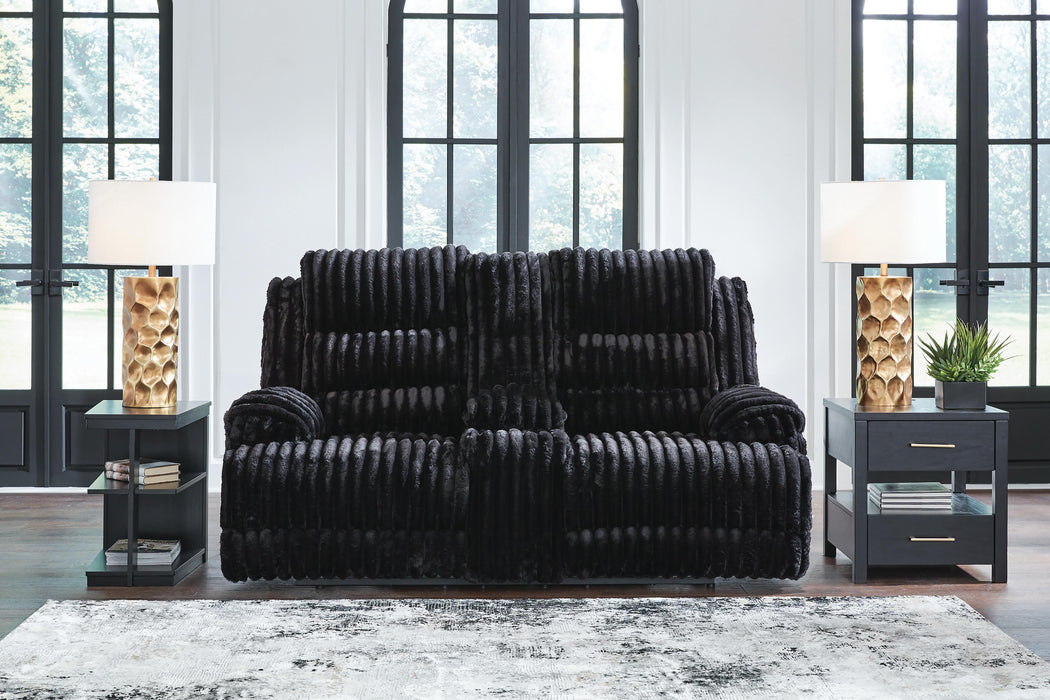 Rhine Falls Reclining Loveseat with Console - CasaBella Furniture (San Antonio, TX)