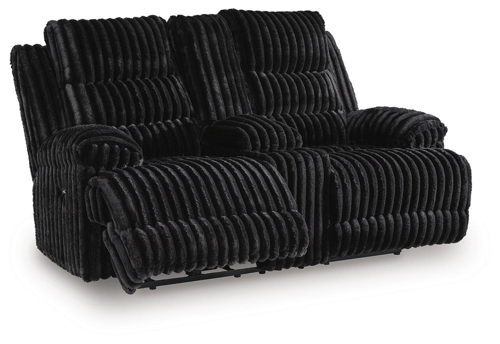 Rhine Falls Reclining Loveseat with Console - CasaBella Furniture (San Antonio, TX)