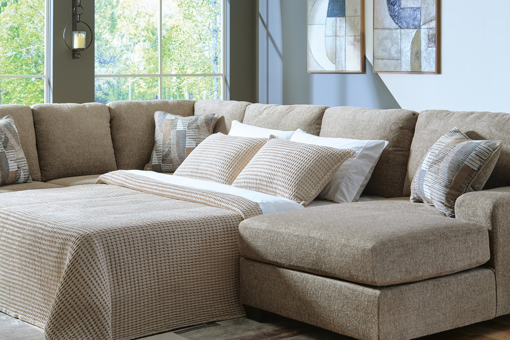 Newellen Sleeper Sectional with Chaise - CasaBella Furniture (San Antonio, TX)