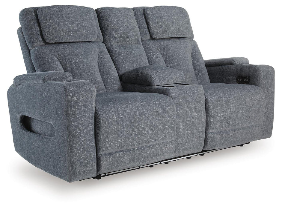 Studio Cave Power Reclining Loveseat with Console - CasaBella Furniture (San Antonio, TX)