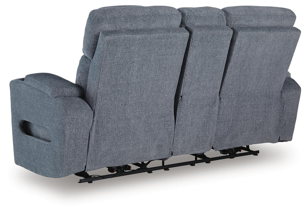Studio Cave Power Reclining Loveseat with Console - CasaBella Furniture (San Antonio, TX)