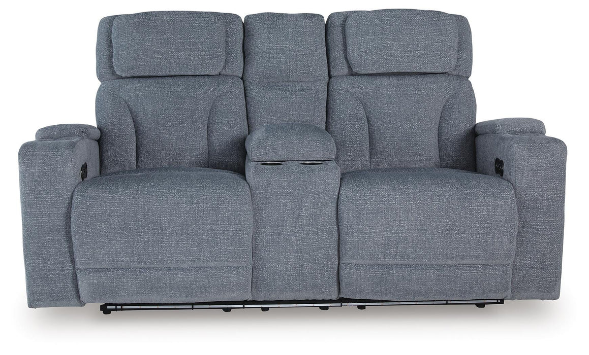 Studio Cave Power Reclining Loveseat with Console - CasaBella Furniture (San Antonio, TX)