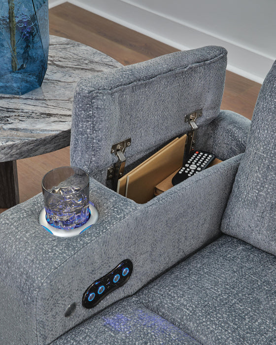 Studio Cave Power Reclining Loveseat with Console - CasaBella Furniture (San Antonio, TX)
