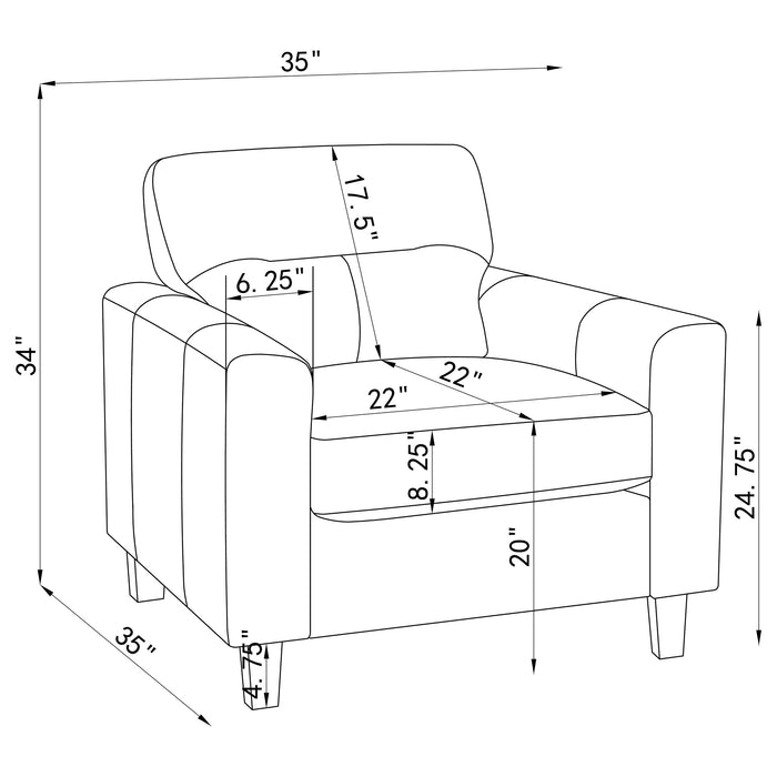Scotland Accent Chair - CasaBella Furniture (San Antonio, TX)