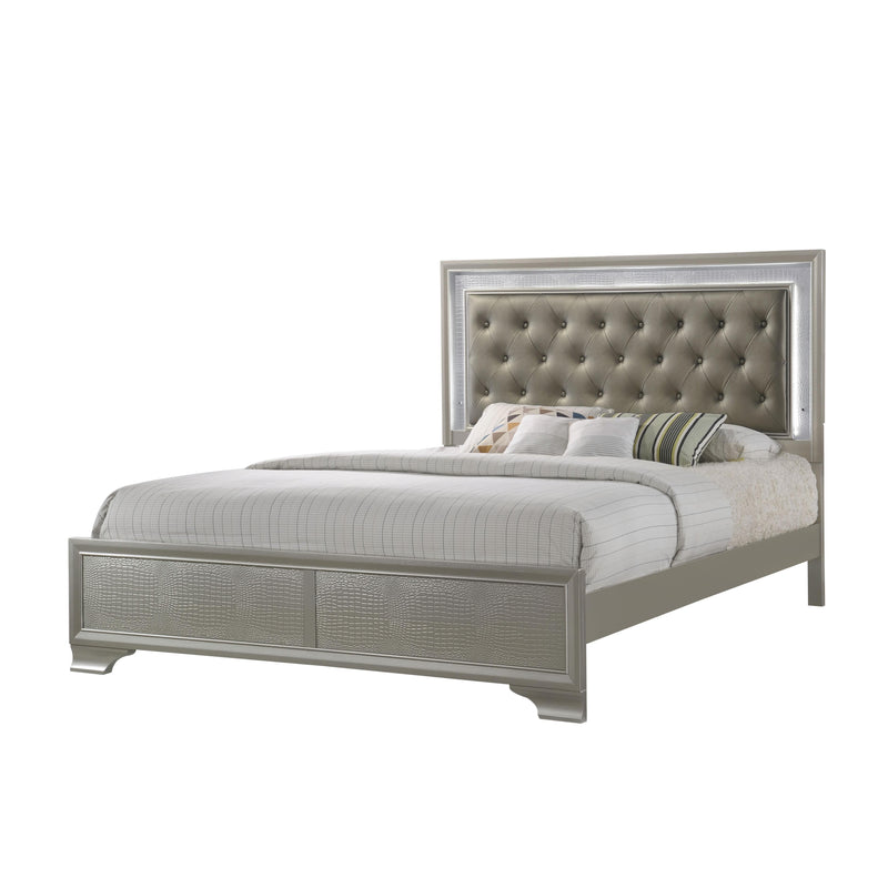 Crown Mark Lyssa King Upholstered Panel Bed B4300-K-HBFB/B4300-KQ-RAIL IMAGE 2