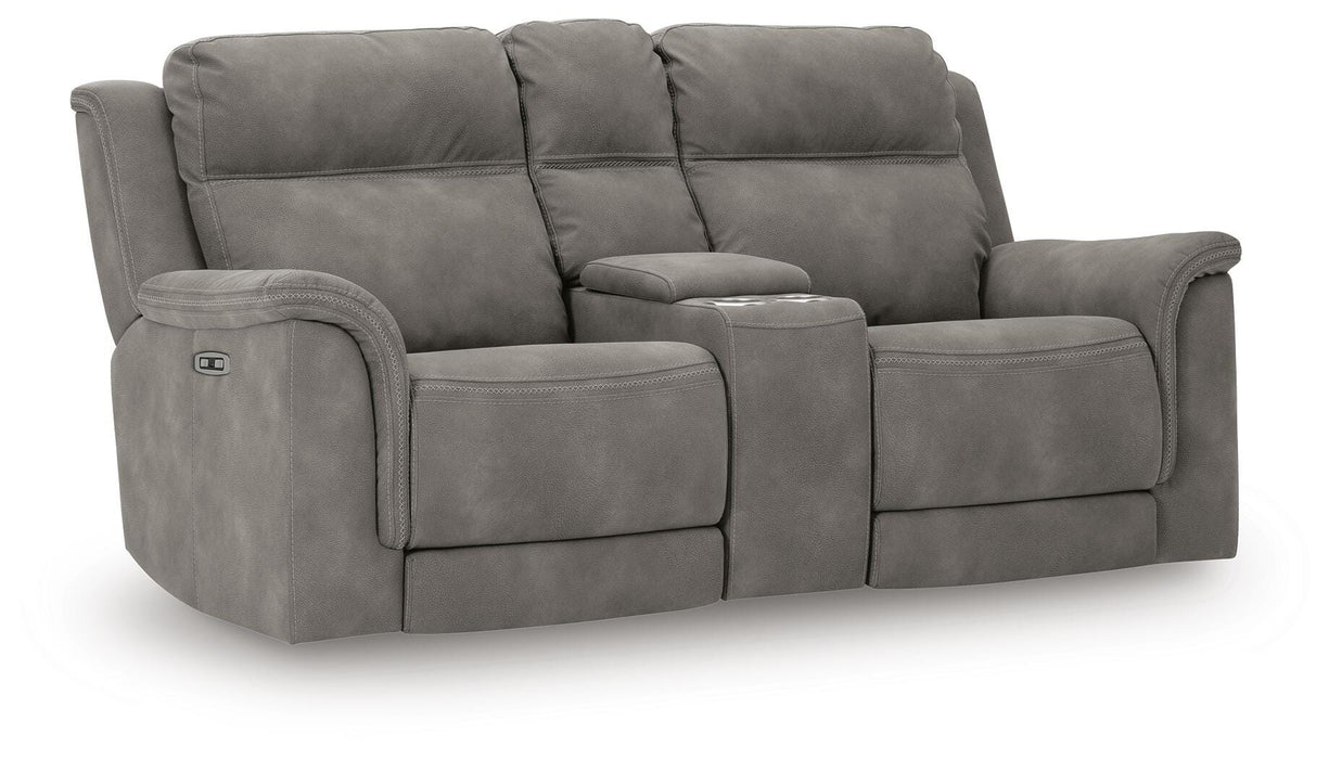 Next-Gen DuraPella Power Reclining Loveseat with Console - CasaBella Furniture (San Antonio, TX)