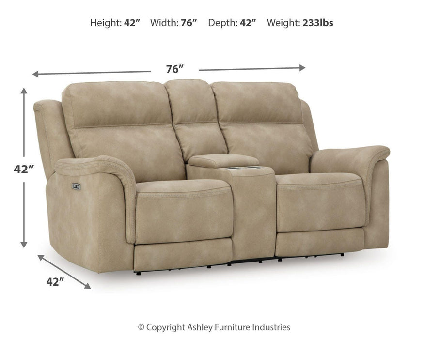 Next-Gen DuraPella Power Reclining Loveseat with Console - CasaBella Furniture (San Antonio, TX)