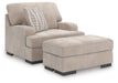 High Profile Chair & Ottoman Living Room Set - CasaBella Furniture (San Antonio, TX)