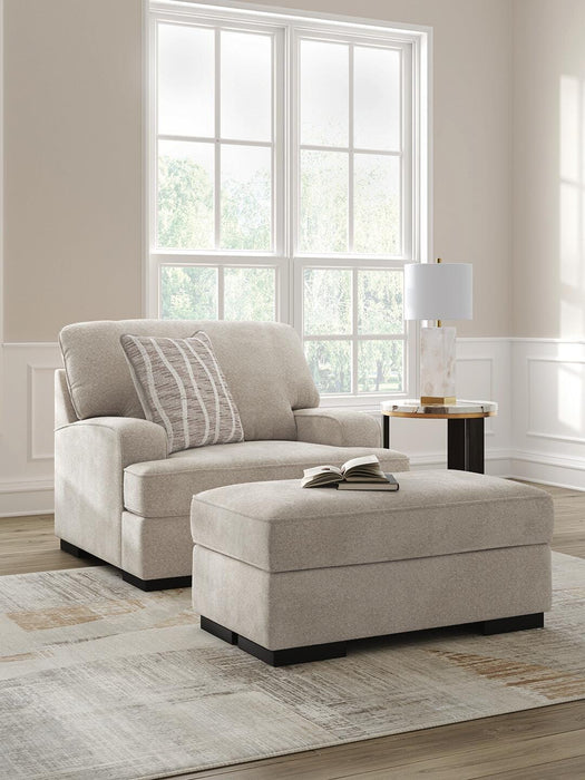 High Profile Chair & Ottoman Living Room Set - CasaBella Furniture (San Antonio, TX)