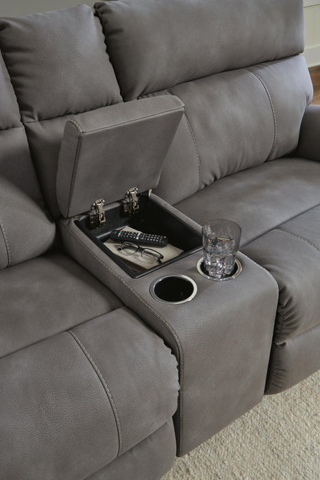 Next-Gen DuraPella Power Reclining Sectional Loveseat with Console - CasaBella Furniture (San Antonio, TX)