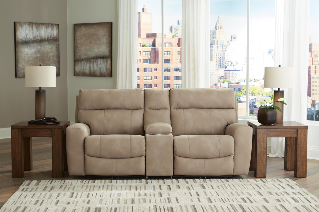 Next-Gen DuraPella Power Reclining Sectional Loveseat with Console - CasaBella Furniture (San Antonio, TX)