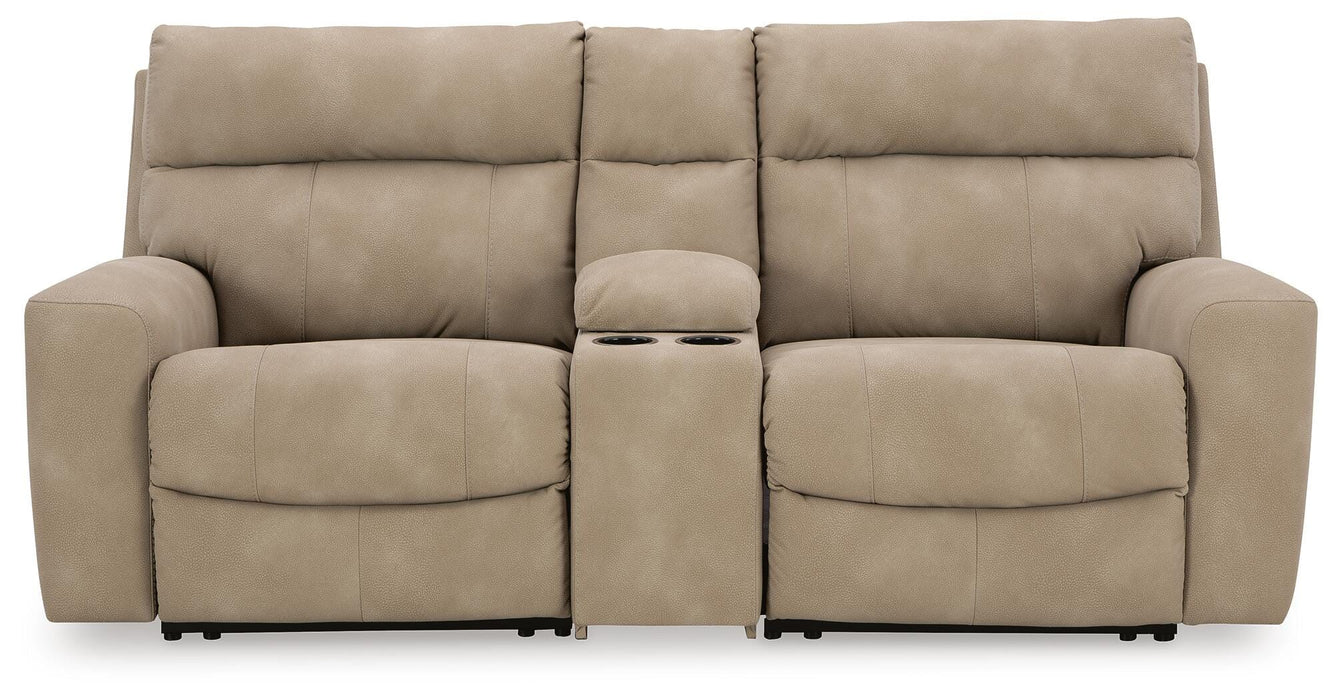 Next-Gen DuraPella Power Reclining Sectional Loveseat with Console - CasaBella Furniture (San Antonio, TX)