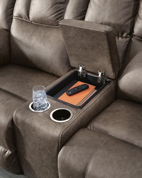 Lowilla Reclining Loveseat with Console - CasaBella Furniture (San Antonio, TX)