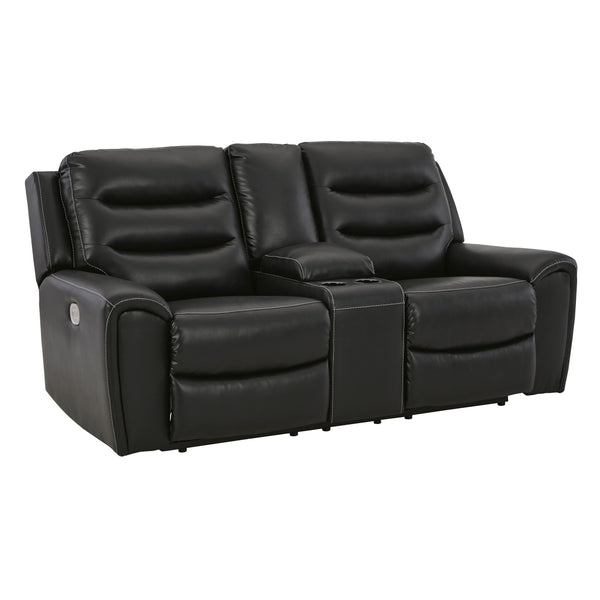 Signature Design by Ashley Warlin 6110518 Power Reclining Loveseat with Console and Adjustable Headrest IMAGE 1