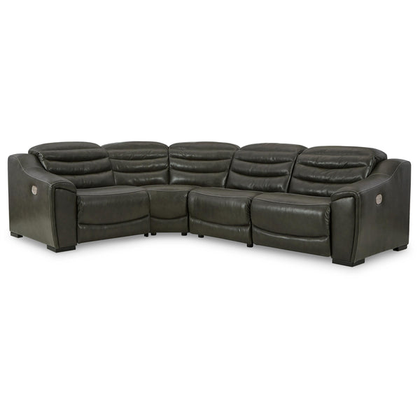 Signature Design by Ashley Center Line U63404S6 4 pc Power Reclining Sectional IMAGE 1