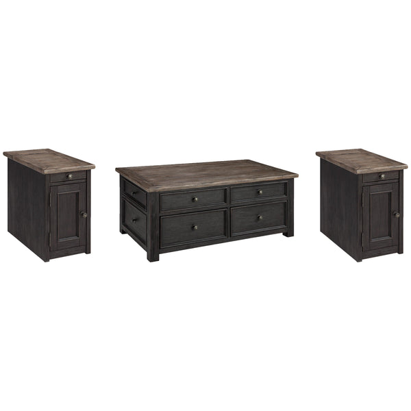 Signature Design by Ashley Tyler Creek T736T1 Coffee Table and 2 Chairside End Tables IMAGE 1