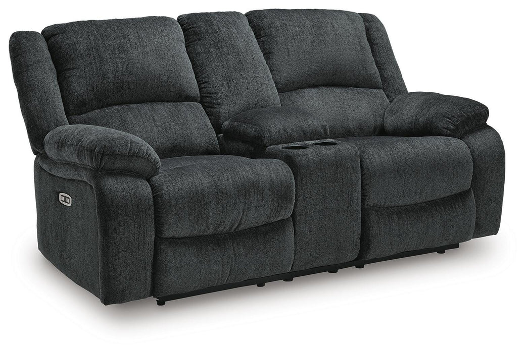 Draycoll Power Reclining Loveseat with Console - CasaBella Furniture (San Antonio, TX)