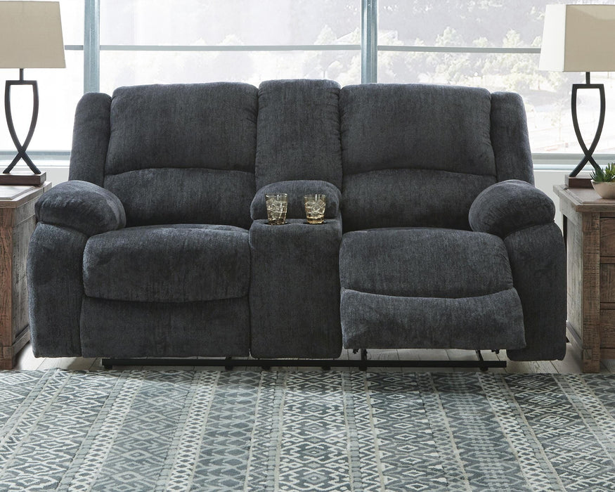 Draycoll Reclining Loveseat with Console - CasaBella Furniture (San Antonio, TX)