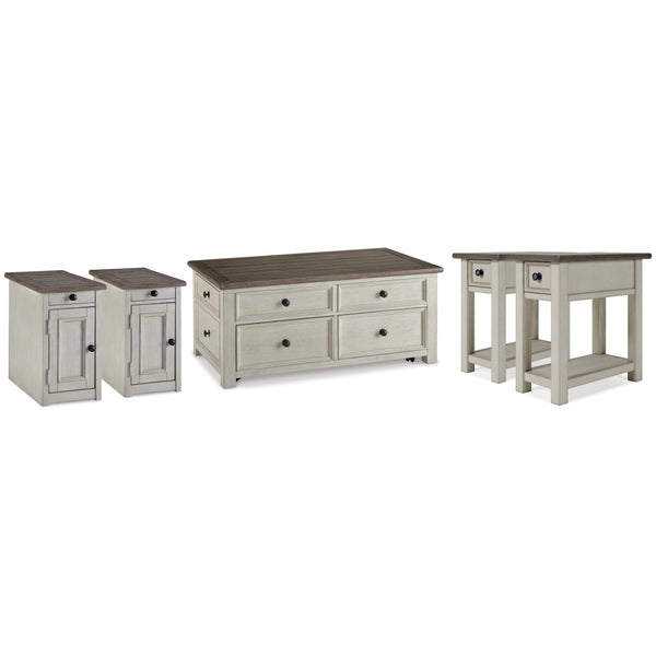 Signature Design by Ashley Bolanburg T637T5 5 pc Occasional Table Set IMAGE 1