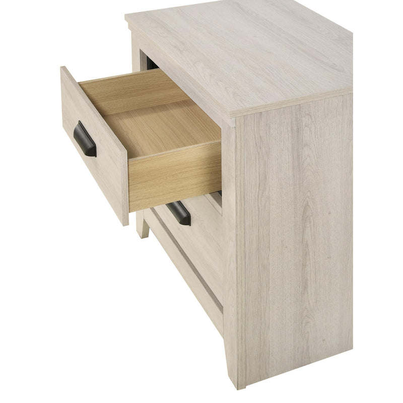 Crown Mark Carter B6810-2 Nightstand - White IMAGE 2