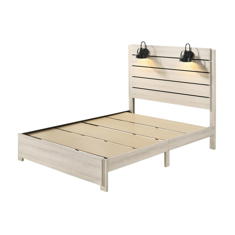 Crown Mark Carter B6810 Full Platform Bed - White IMAGE 2