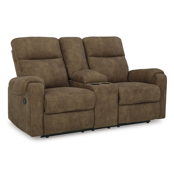 Signature Design by Ashley Edenwold 1380594 Double Reclining Loveseat with Console IMAGE 1