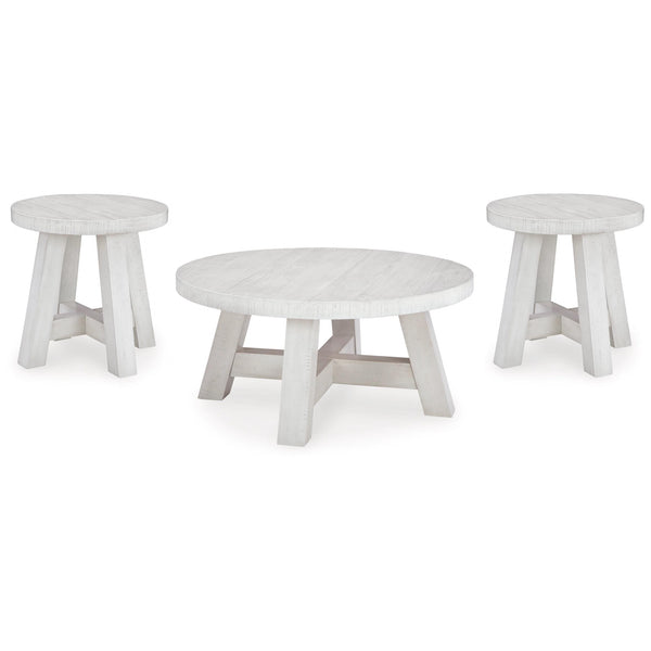 Signature Design by Ashley Jallison T727T1 Coffee Table and 2 End Tables IMAGE 1