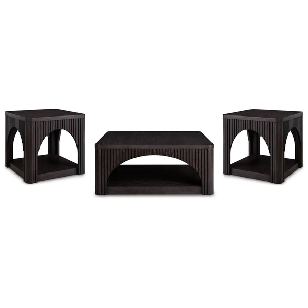 Signature Design by Ashley Yellink T760T1 Coffee Table and 2 End Tables IMAGE 1