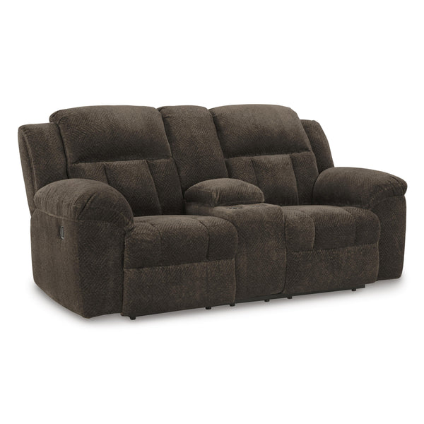 Signature Design by Ashley Frohn 3740794 Double Reclining Loveseat with Console IMAGE 1