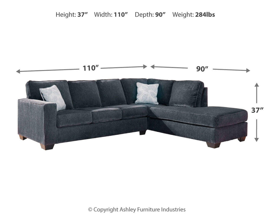 Altari Sleeper Sectional with Chaise - CasaBella Furniture (San Antonio, TX)
