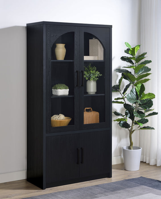 Riva Tall Display Cabinet with LED Lighting - CasaBella Furniture (San Antonio, TX)