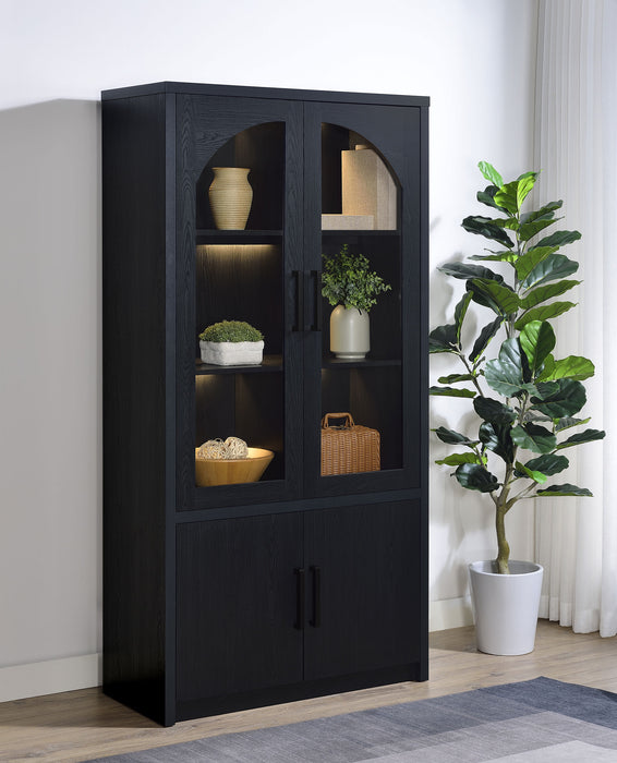 Riva Tall Display Cabinet with LED Lighting - CasaBella Furniture (San Antonio, TX)
