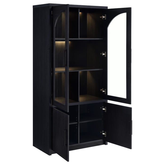 Riva Tall Display Cabinet with LED Lighting - CasaBella Furniture (San Antonio, TX)