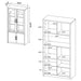 Riva Tall Display Cabinet with LED Lighting - CasaBella Furniture (San Antonio, TX)