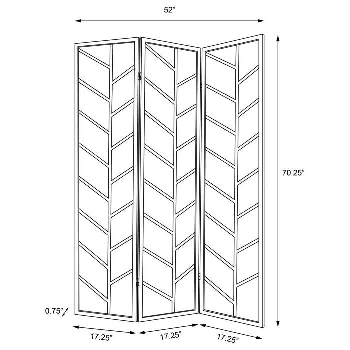 Mila Three-Panel Room Divider - CasaBella Furniture (San Antonio, TX)