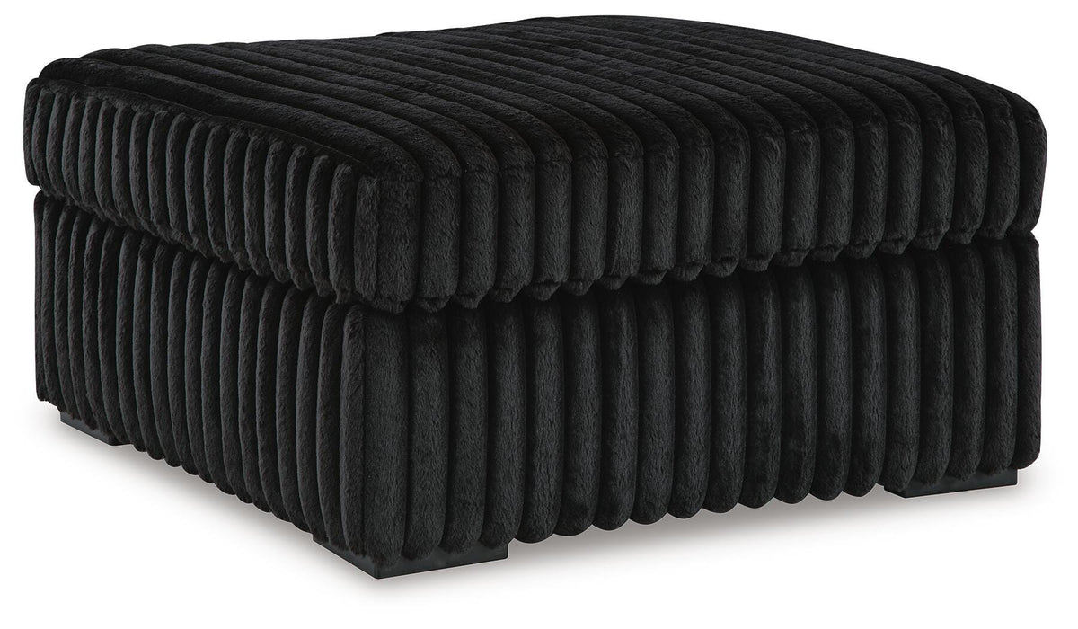 Midnight-Madness Oversized Accent Ottoman - CasaBella Furniture (San Antonio, TX)