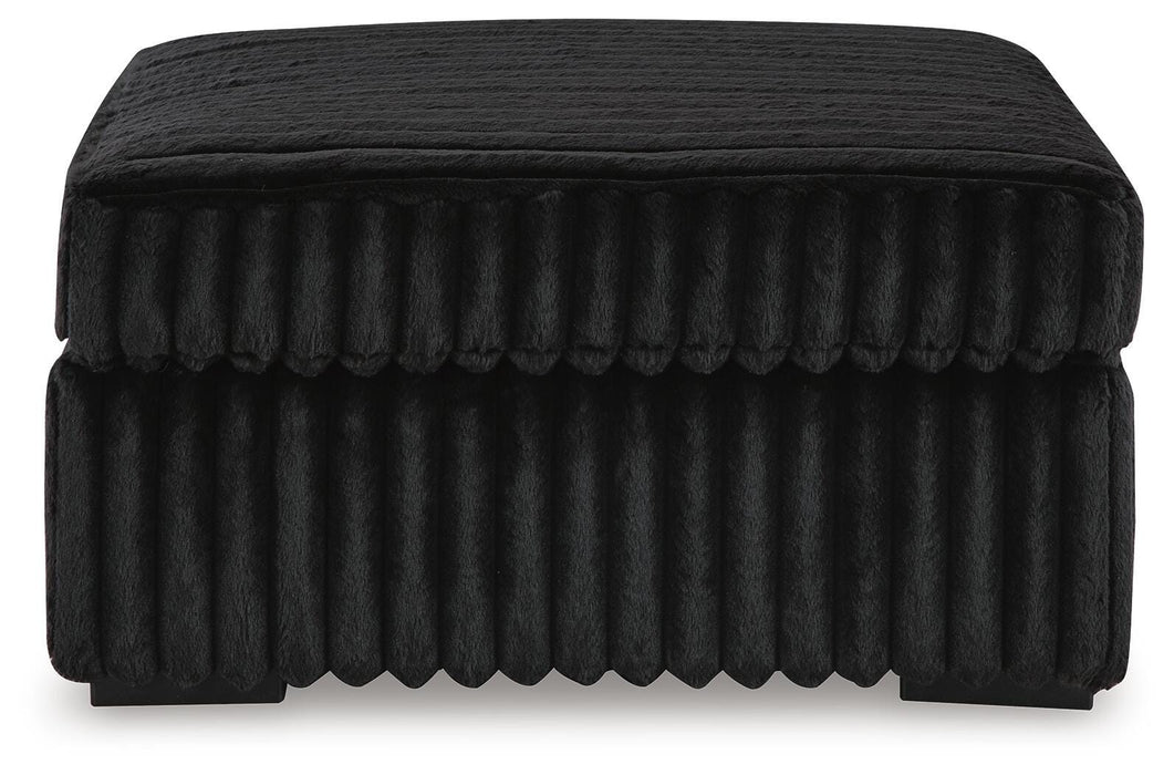 Midnight-Madness Oversized Accent Ottoman - CasaBella Furniture (San Antonio, TX)