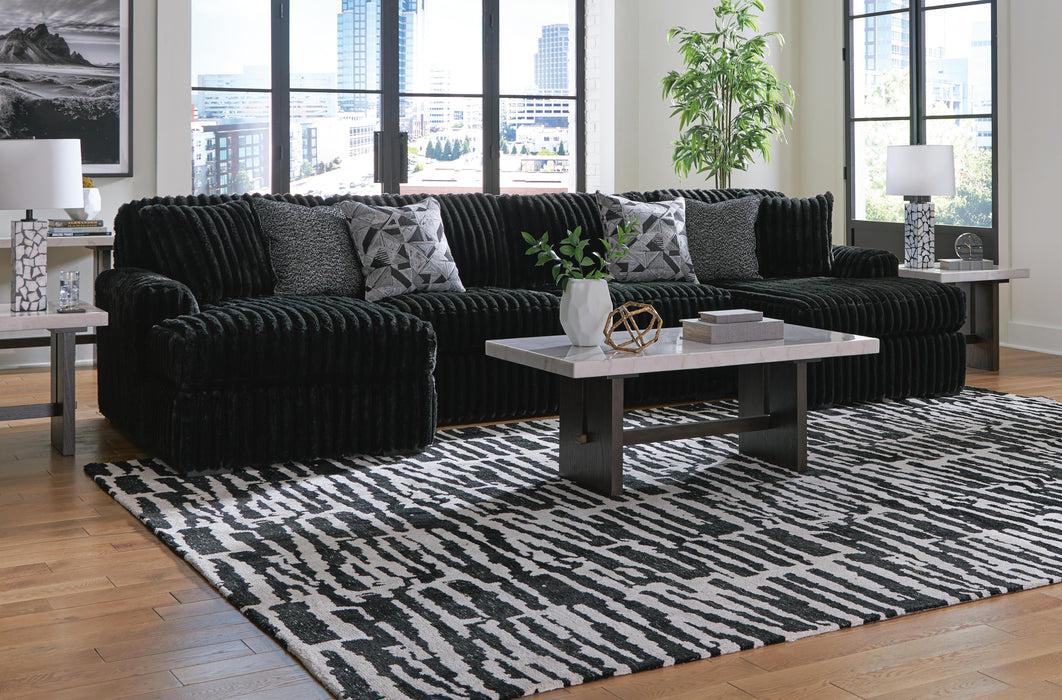 Midnight-Madness Sectional with Chaise - CasaBella Furniture (San Antonio, TX)