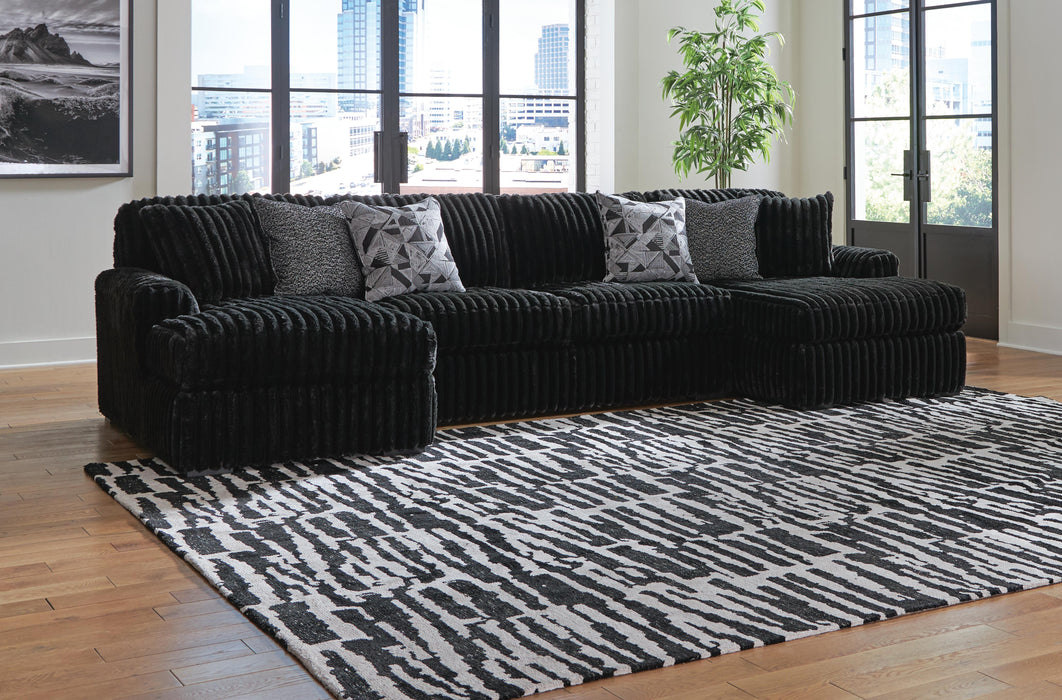 Midnight-Madness Sectional with Chaise - CasaBella Furniture (San Antonio, TX)