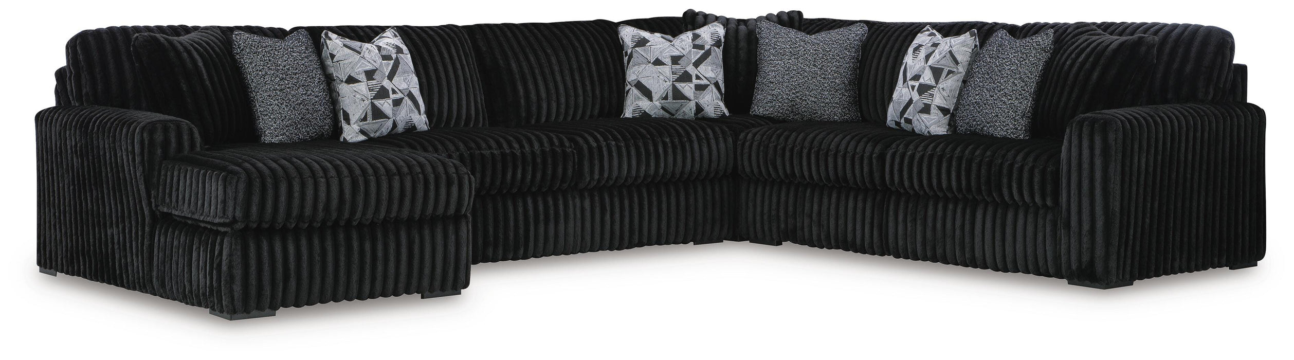 Midnight-Madness Sectional with Chaise - CasaBella Furniture (San Antonio, TX)