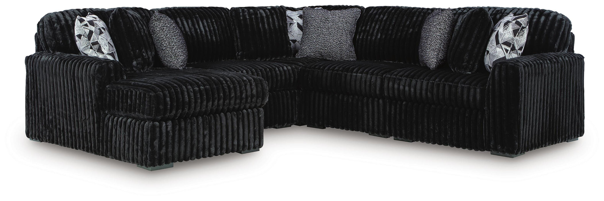 Midnight-Madness Sectional with Chaise - CasaBella Furniture (San Antonio, TX)