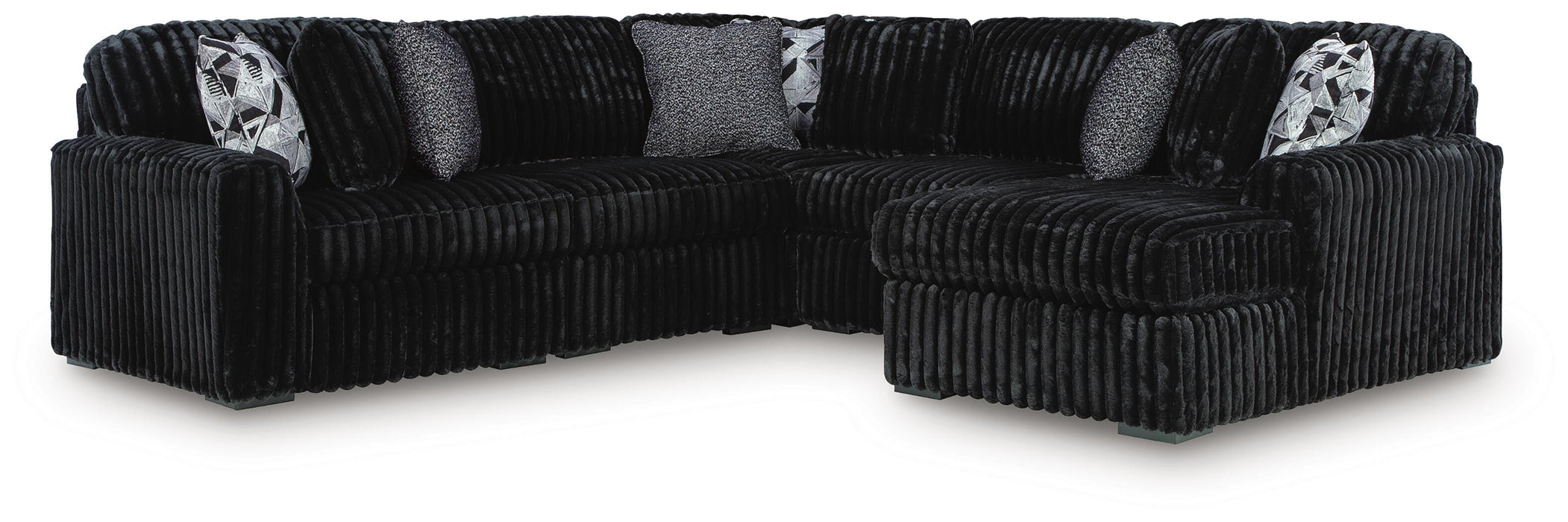Midnight-Madness Sectional with Chaise - CasaBella Furniture (San Antonio, TX)
