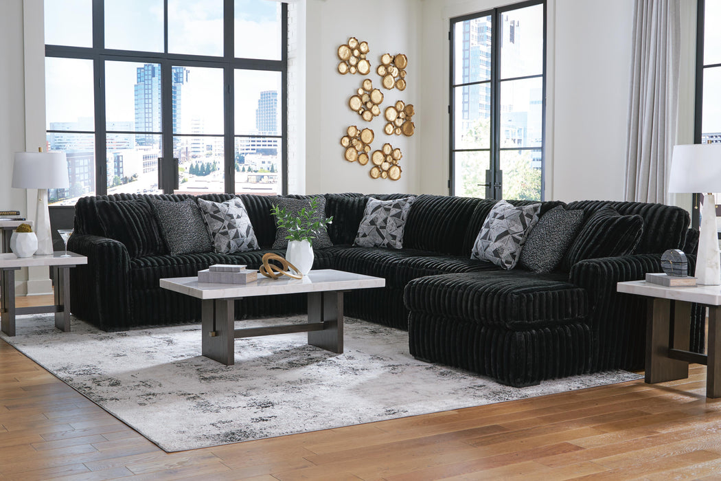 Midnight-Madness Sectional with Chaise - CasaBella Furniture (San Antonio, TX)