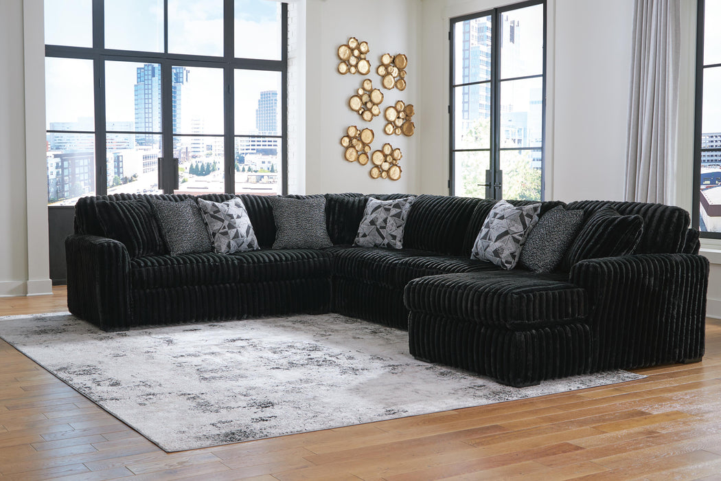 Midnight-Madness Sectional with Chaise - CasaBella Furniture (San Antonio, TX)