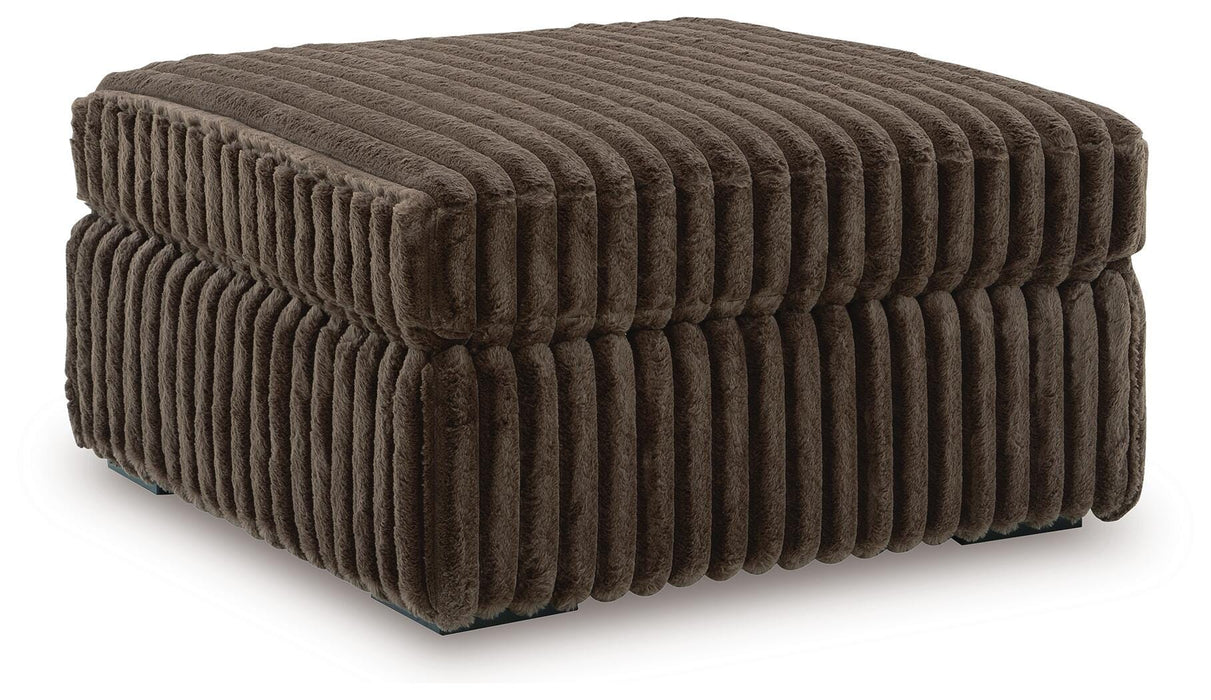 Midnight-Madness Oversized Accent Ottoman - CasaBella Furniture (San Antonio, TX)