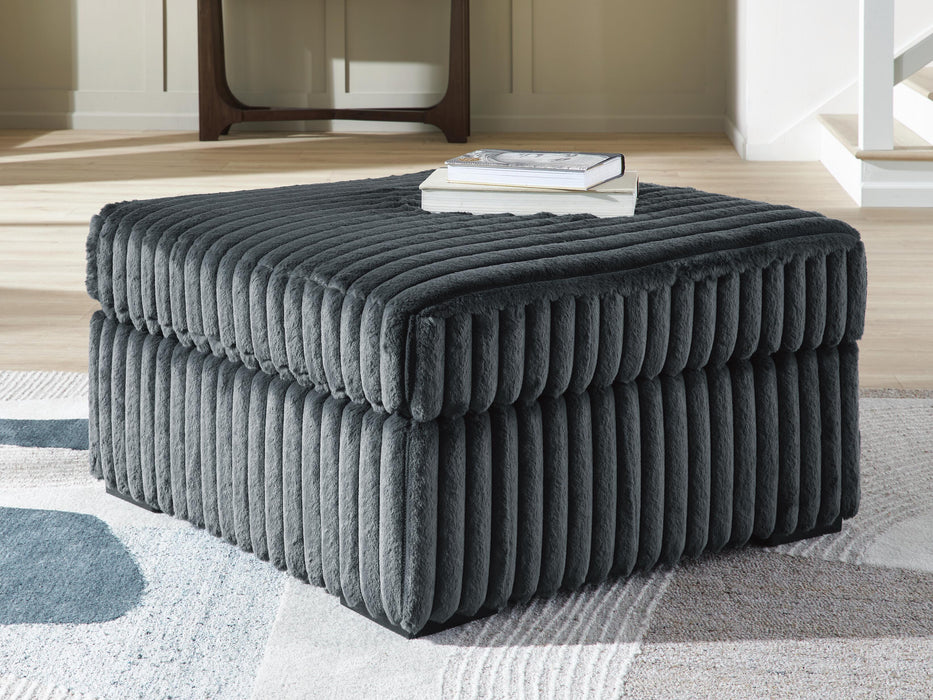 Midnight-Madness Oversized Accent Ottoman - CasaBella Furniture (San Antonio, TX)