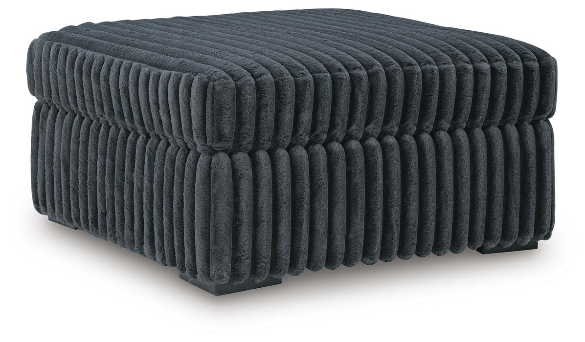 Midnight-Madness Oversized Accent Ottoman - CasaBella Furniture (San Antonio, TX)