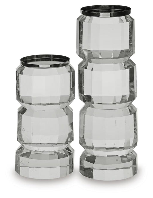 Brentley Candle Holder Set (Set of 2) - CasaBella Furniture (San Antonio, TX)