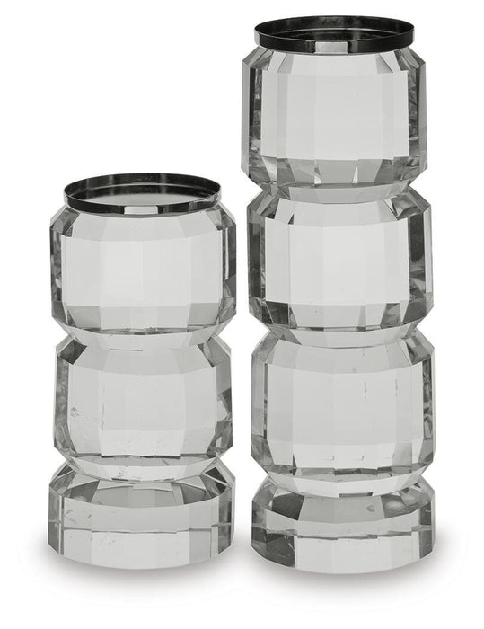 Brentley Candle Holder Set (Set of 2) - CasaBella Furniture (San Antonio, TX)