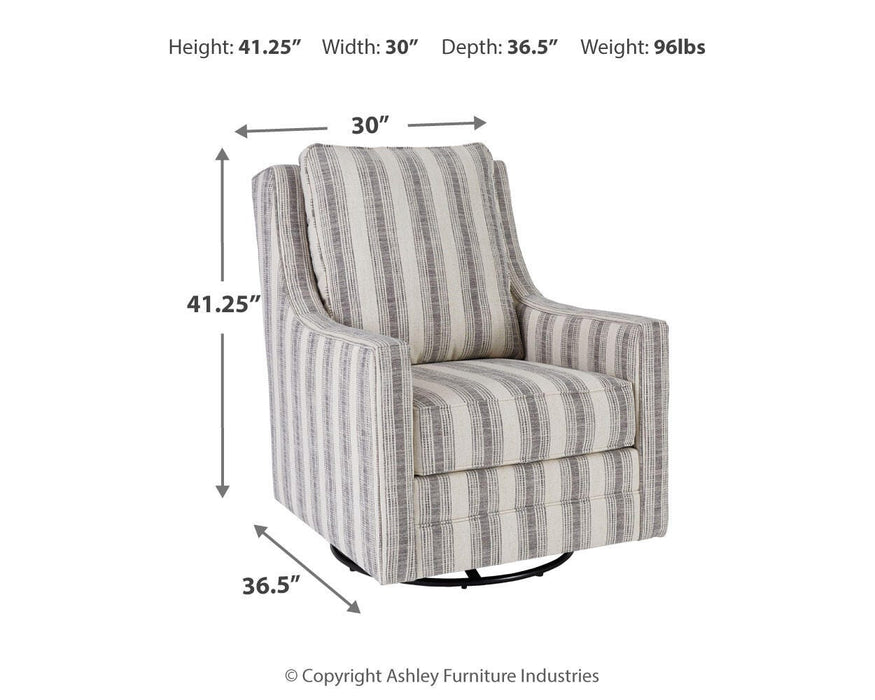 Kambria Swivel Glider Accent Chair - CasaBella Furniture (San Antonio, TX)